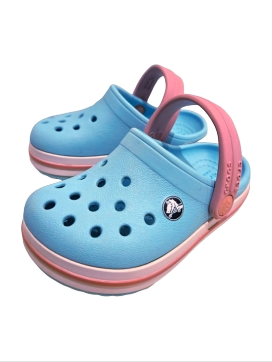 CROCS Other - Like New CROCS Crocband Clog Kids – Rare Ice Blue/White Color – Size C5